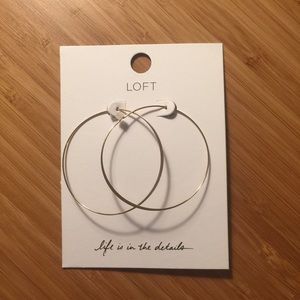 NWT Loft gold tone hoop earrings